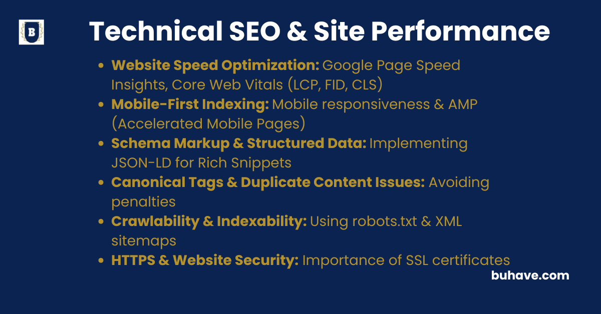 Technical SEO and Site Performance