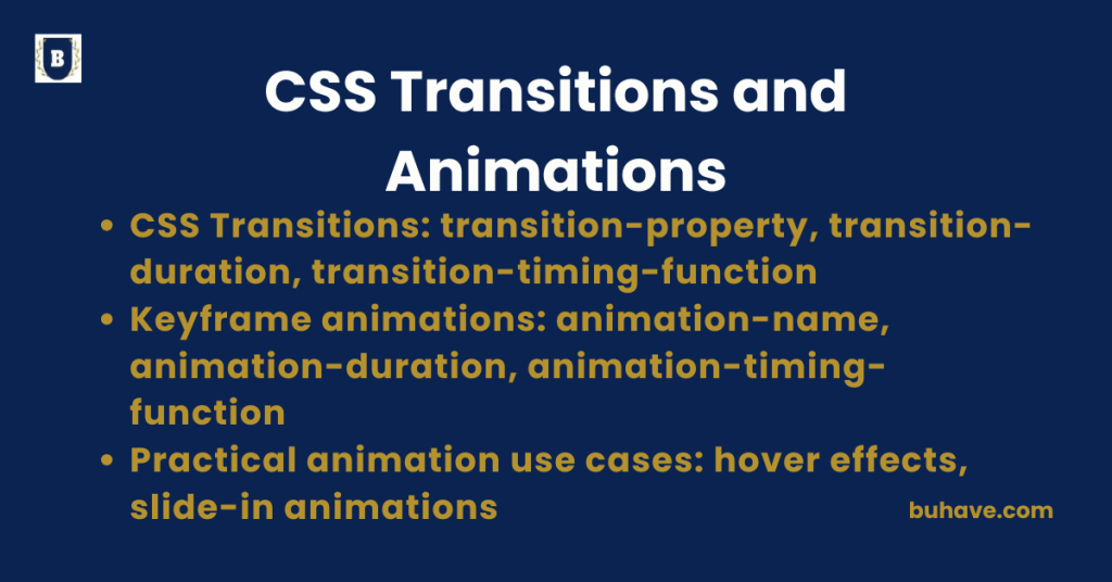 CSS Transitions and Animations