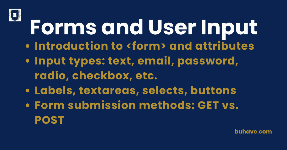 Forms and User Input
