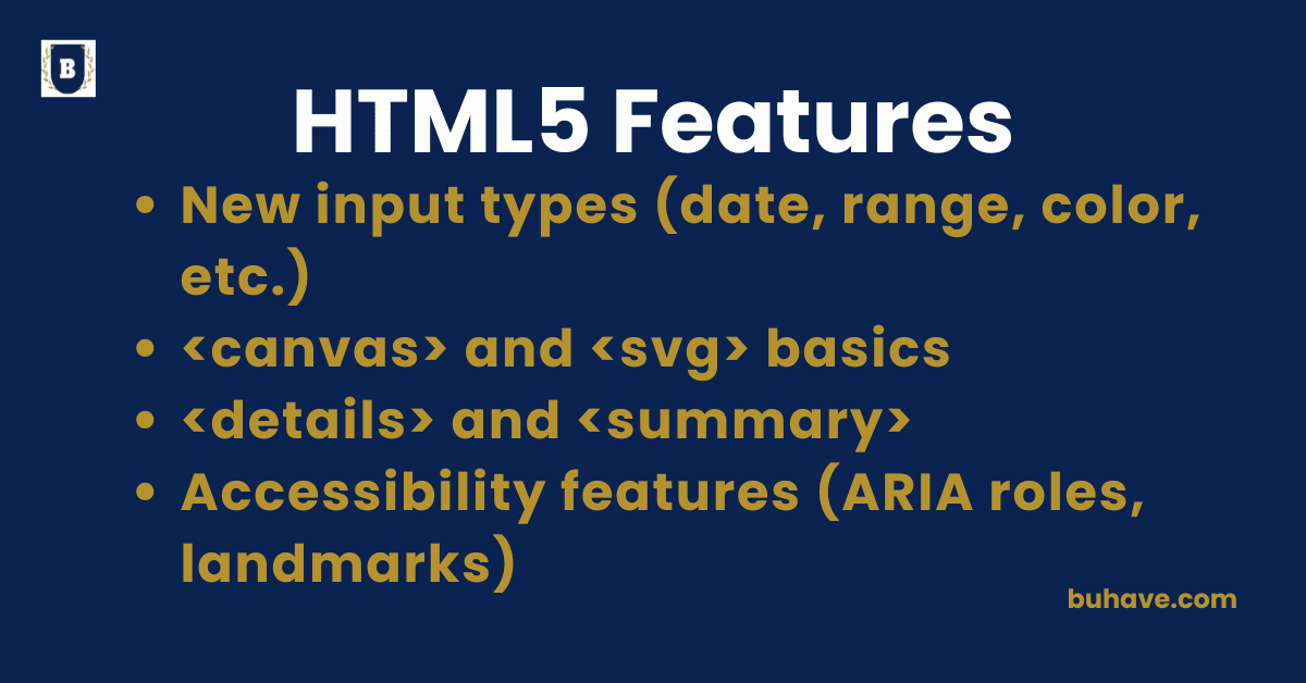 HTML5 Features