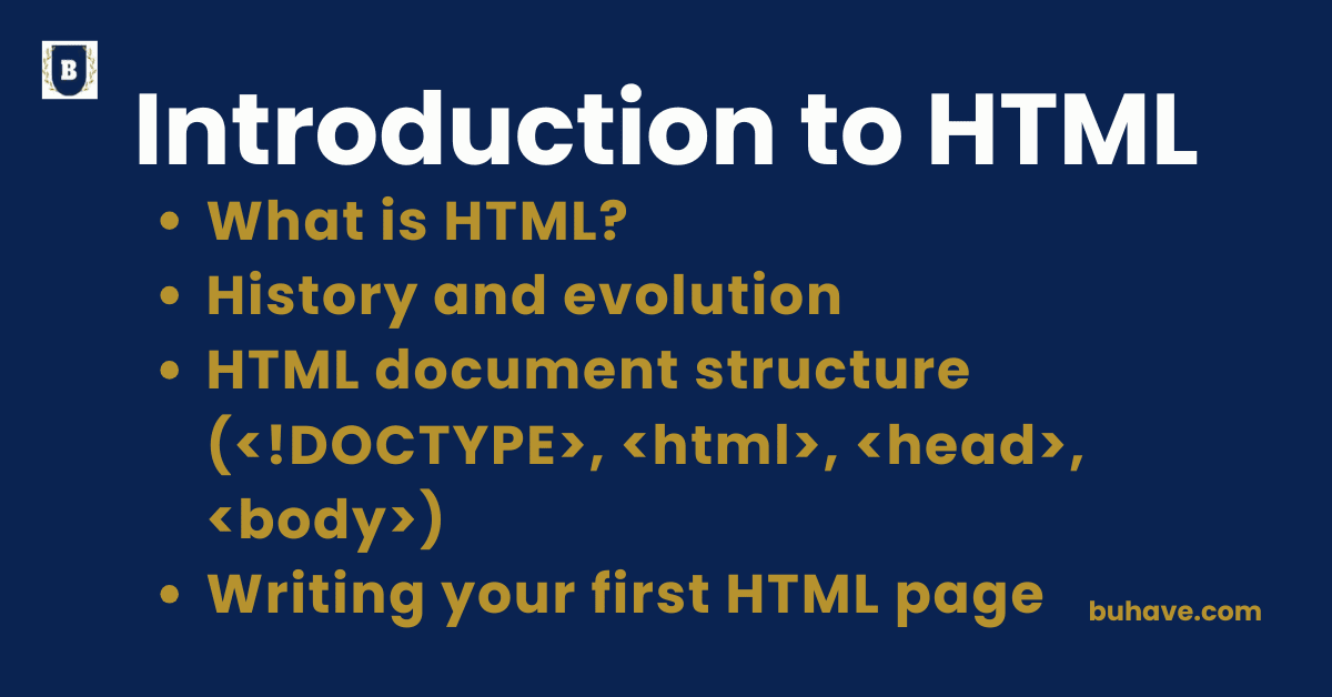 Introduction to HTML