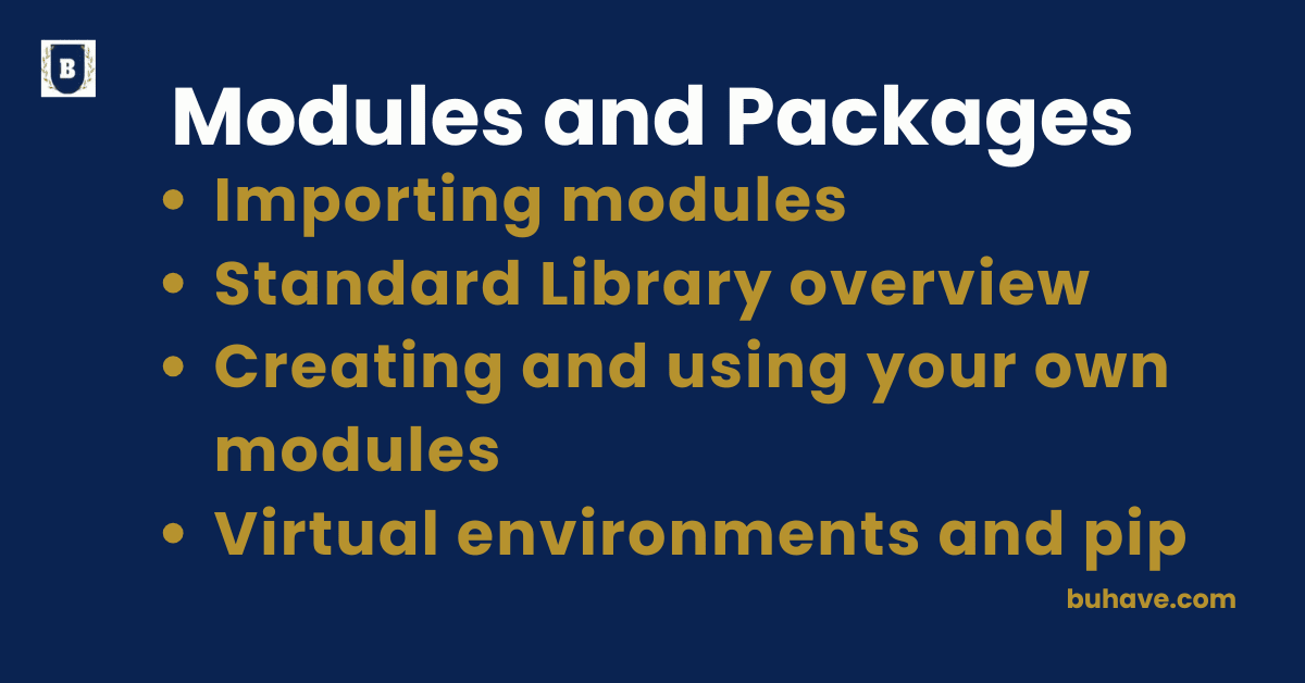 Modules and Packages