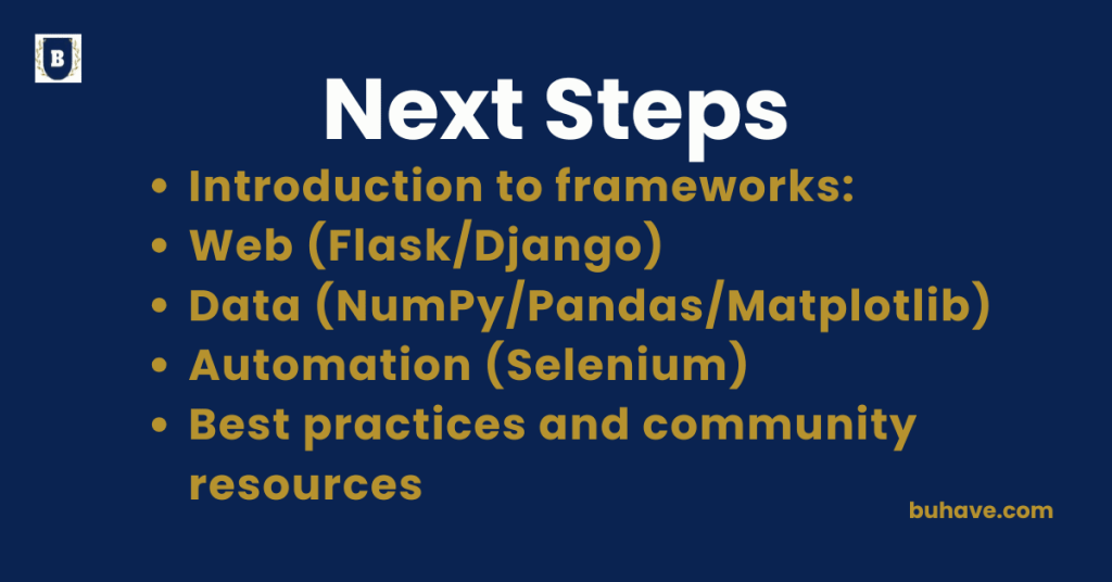 Next Steps