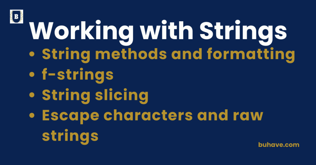 Working with Strings