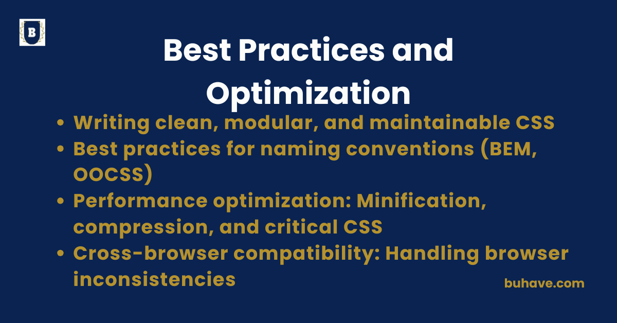 Best Practices and Optimization