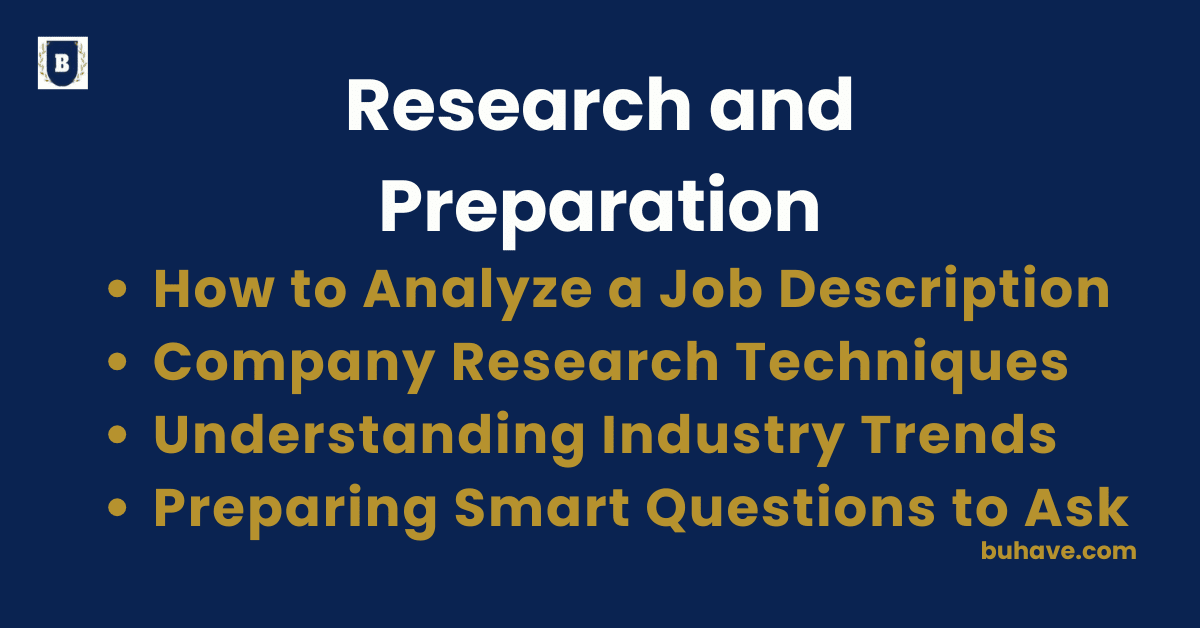 Research and Preparation