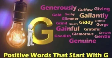 Positive Words That Start With G