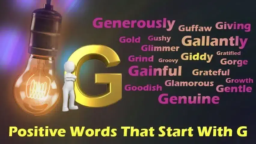 Positive Words That Start With G