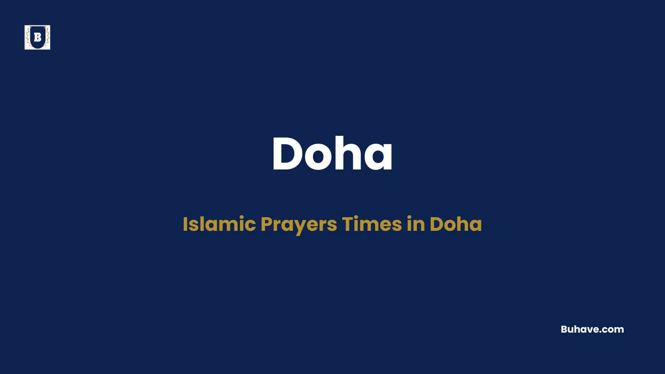 Islamic Prayers Times in Doha
