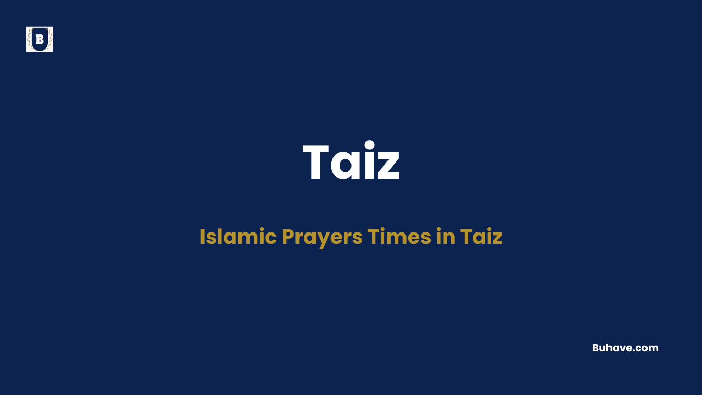 Islamic Prayers Times in Taiz